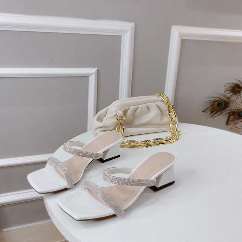 ❄️HÀNG CÓ SẴN ❄️ guốc đá 2 quai gót vuông 5cm