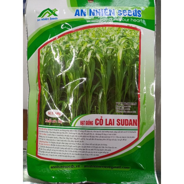 Hạt giống Cỏ SUDAN LAI, cỏ voi, cỏ chăn nuôi, gói 100g