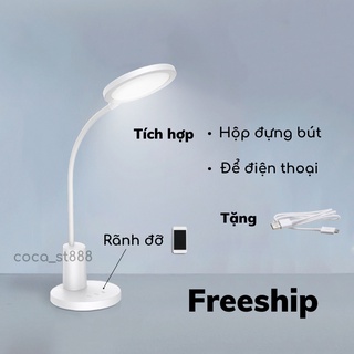 Đèn Học Để Bàn, 3 Ánh Sáng Giúp Chống Cận, Nút Ấn Cảm Ứng Sạc Tích Điện COCA T