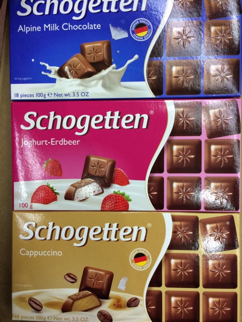 Thanh Socola Đức Schogetten 100g (18 khối /6 vị) | BigBuy360 - bigbuy360.vn