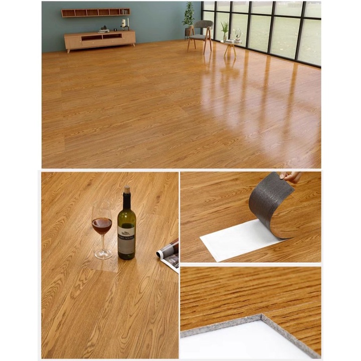 Tấm Sàn Nhựa Giả Gỗ Sẵn Keo, Kích Thước 45.7 x 15.4 cm