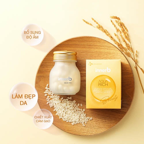 Combo 2 Hộp Viên Uống Cấp Nước Chống Nắng Nội Sinh InnerB Aqua Rich DoubleUp 56 Viên