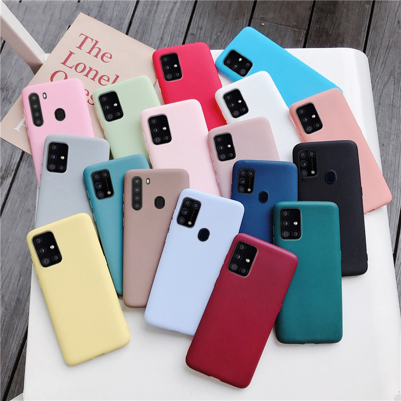 Ốp Điện Thoại TPU Dẻo Màu Kẹo Ngọt Siêu Mỏng Sang Trọng Thời Trang Cho Samsung Galaxy A21S M31 A02S A31 A01