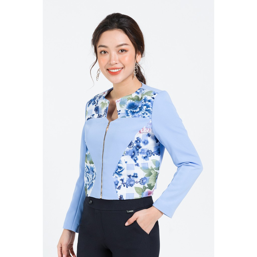 [Mã FAMALLT5 giảm 15% đơn 150k] Vest suông đắp vải hoa LAMER L65B16T006 ( xanh dương/xanh da trời) | BigBuy360 - bigbuy360.vn