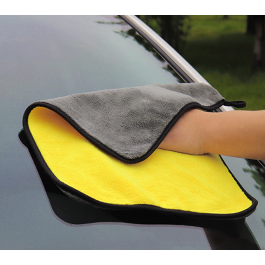Khăn lau xe hơi Microfiber - rửa xe ô tô chuyên dụng - vệ sinh nhà cửa đa năng thấm hút tốt siêu mềm mịn 30x30 cm