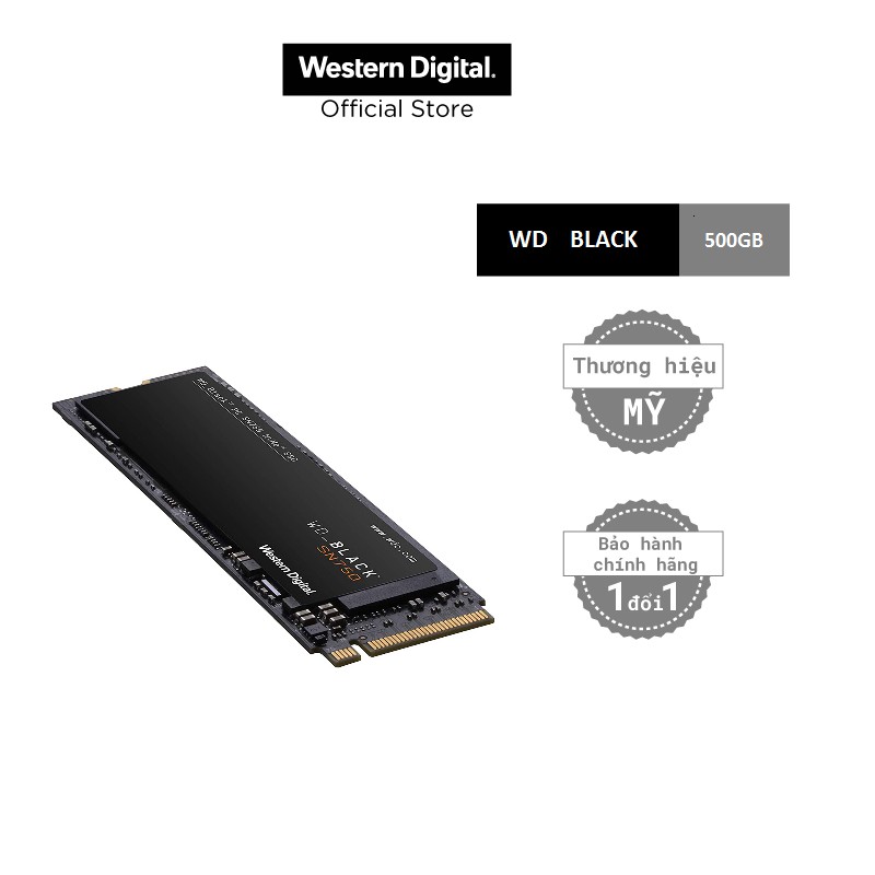 SSD Western Digital Black SN750 PCIe Gen3 x4 NVMe M.2 500GB WDS500G3X0C