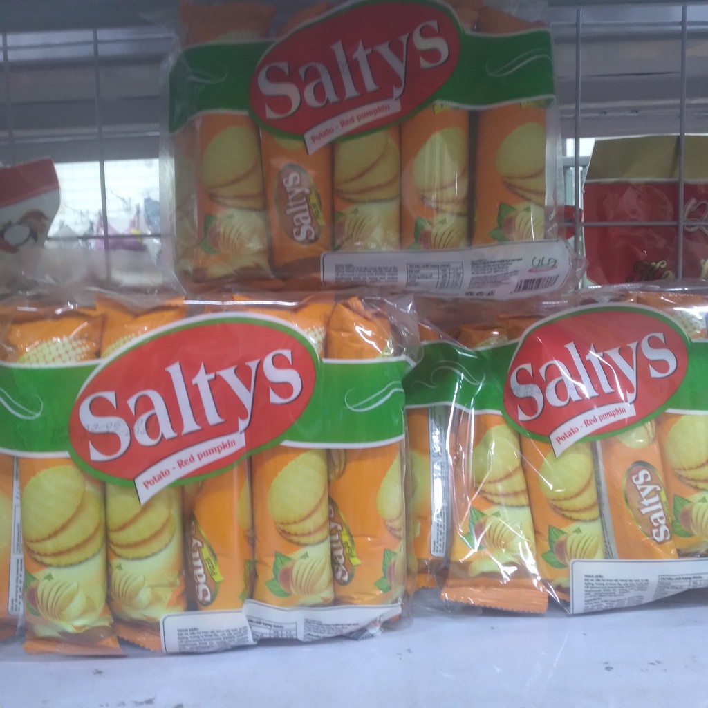 BÁNH KHOAI TÂY BÍ ĐỎ GIÒN THƠM BÉO NGẬY SALTYS 10 GÓI