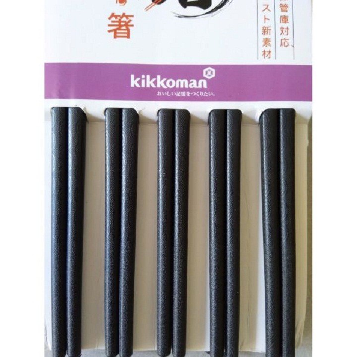 Đũa Nhật Kikoman kháng khuẩn chống trượt, hộp 10 đôi