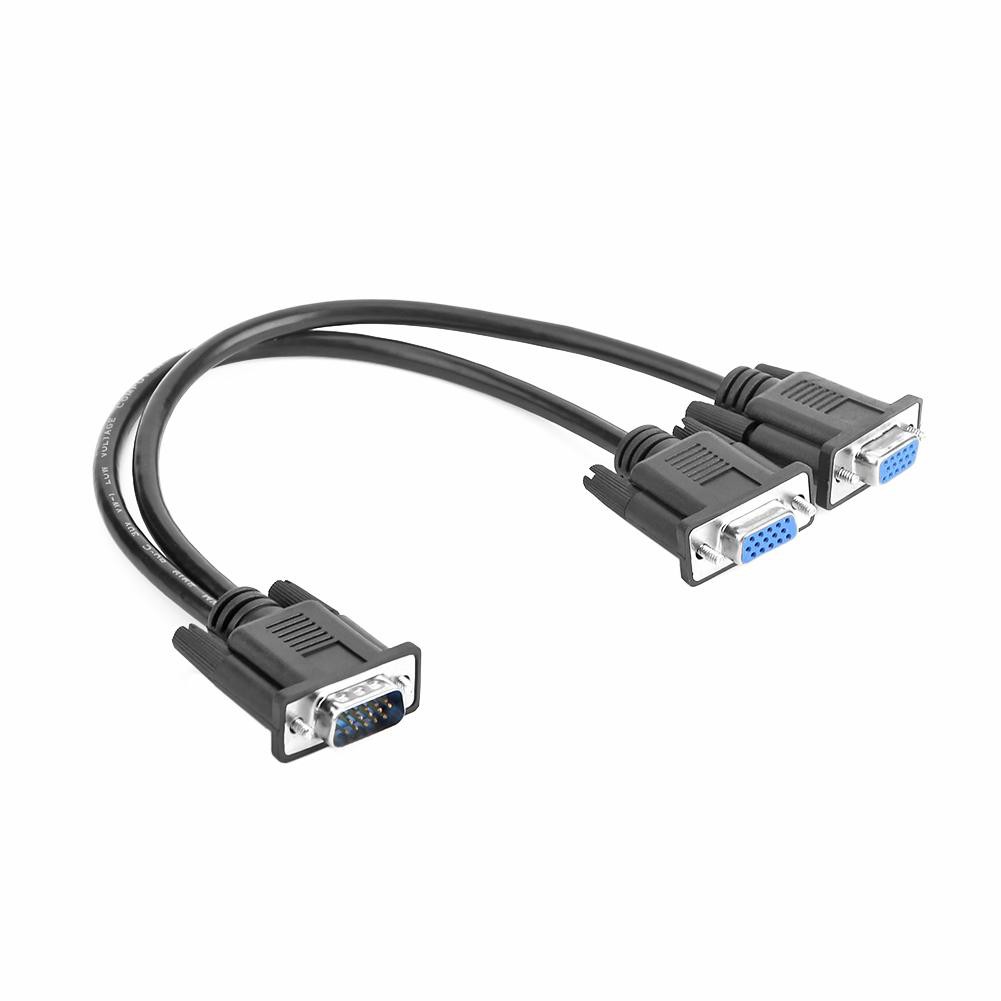 [B-cool]Cáp VGA Splitter 1 Máy tính sang màn hình kép 2 Dây nối từ nam sang nữ