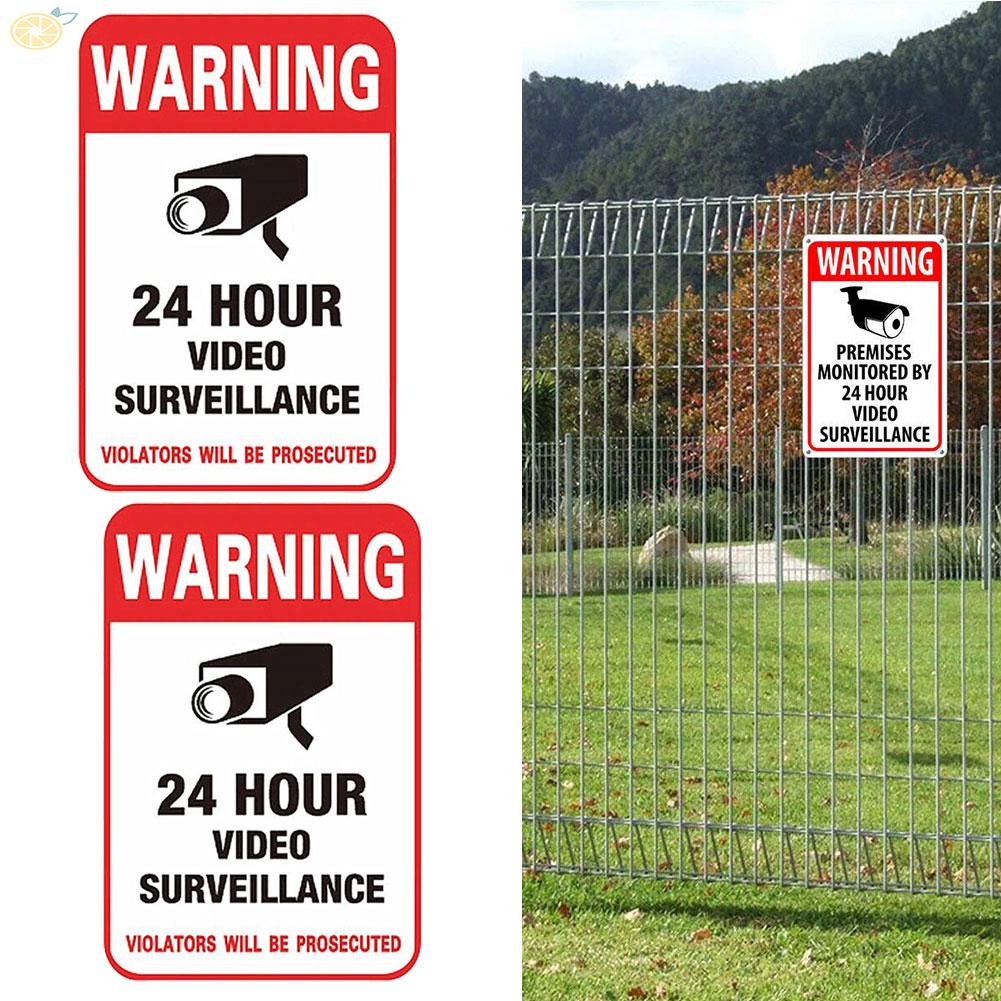 Set 2 Biển Báo Chống Trầy 24 Giờ Cho Camera Giám Sát