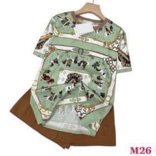 Set đùi hoạ tiết xanh ngọc