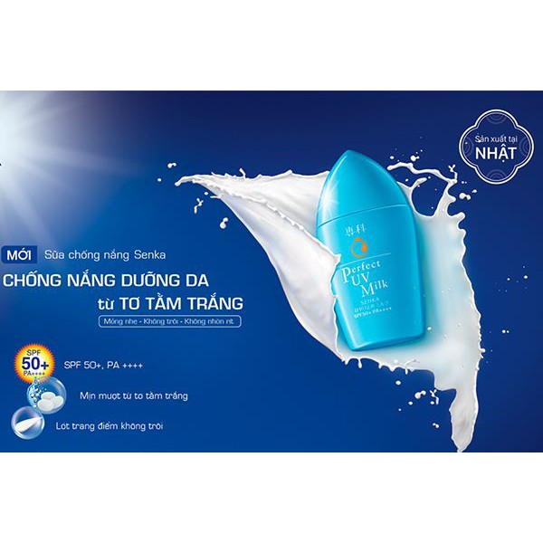 Kem Chống Nắng Dạng Sữa Senka Perfect UV Milk SPF 50+/PA+++ 40ml