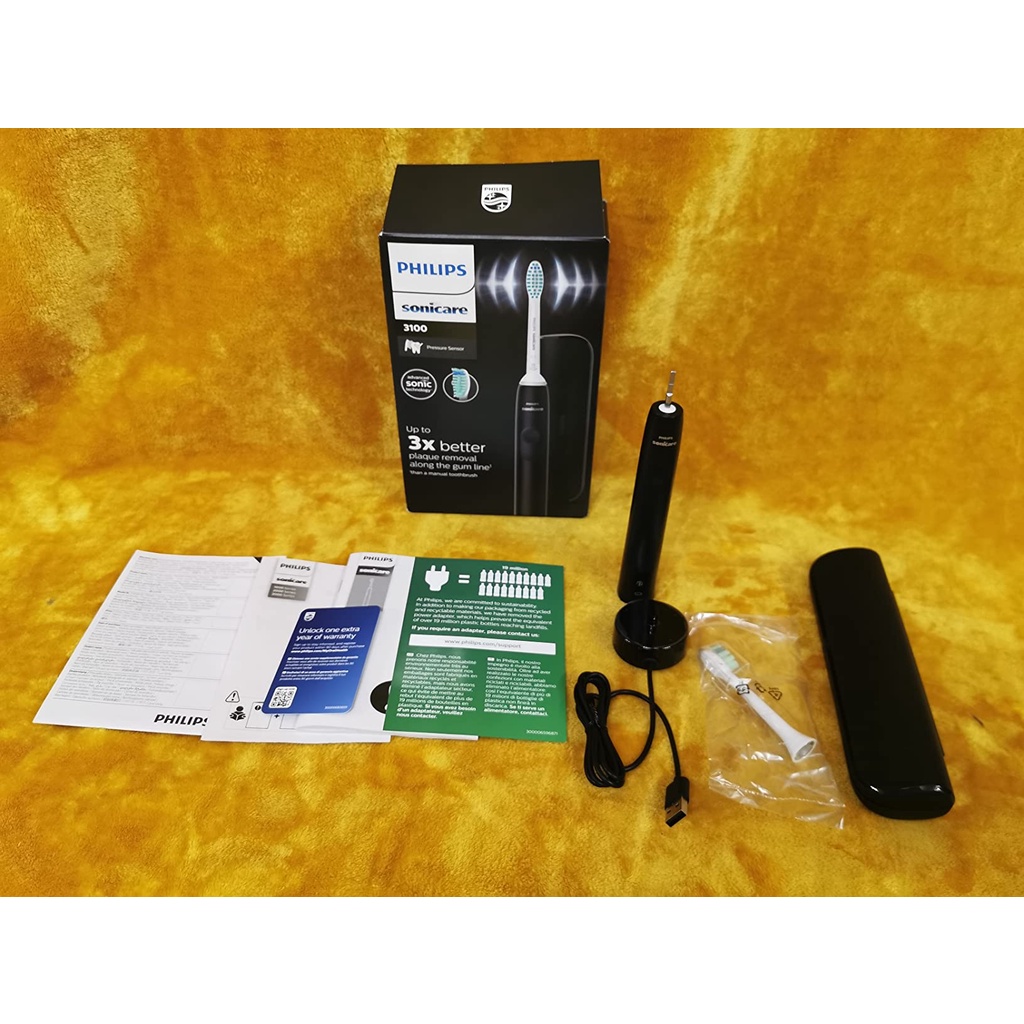 Bàn chải điện Philips HX3673 series 3100 kèm hộp đựng mang đi du lịch, hàng Đức