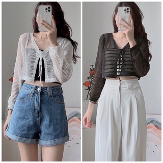 Áo lưới khoác mỏng cho nữ đi biển cực xinh