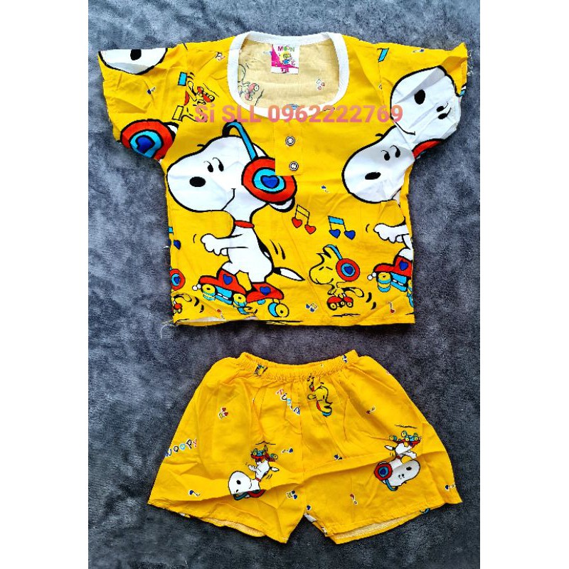 5-17kg Đồ Bộ Tôn Đùi Cực Mát Ngắn Tay Chó Snoopy cho bé trai