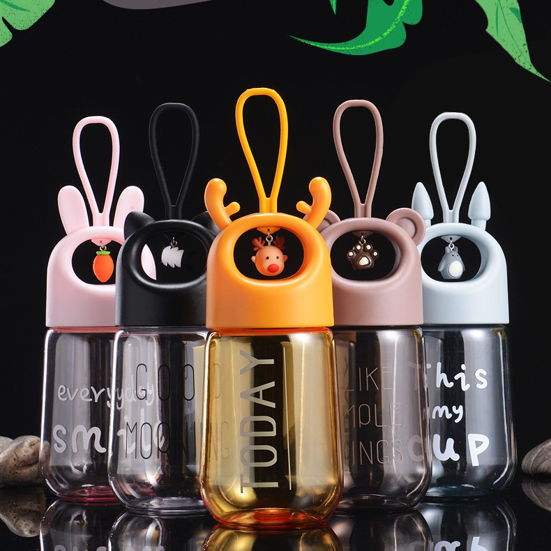 Bình Nước Nhựa Có Tay Cầm Kiểu Hoạt Hình Xinh Xắn Đáng Yêu Cho Bé Dung Tích 480ml | BigBuy360 - bigbuy360.vn