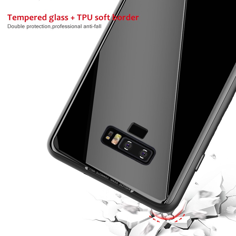 Ốp lưng kính cường lực chống trầy cho Samsung Galaxy S7 S8 S9 Plus Note 8 J5 J7 Prime