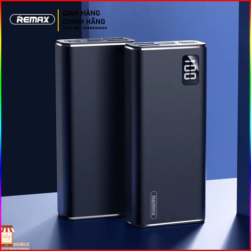 Pin Sạc Dự Phòng Remax RPP-155 Chính Hãng 5 Cổng Sạc Nhanh(2USB+ Lightning+TypeC+Micro) 10000mAh