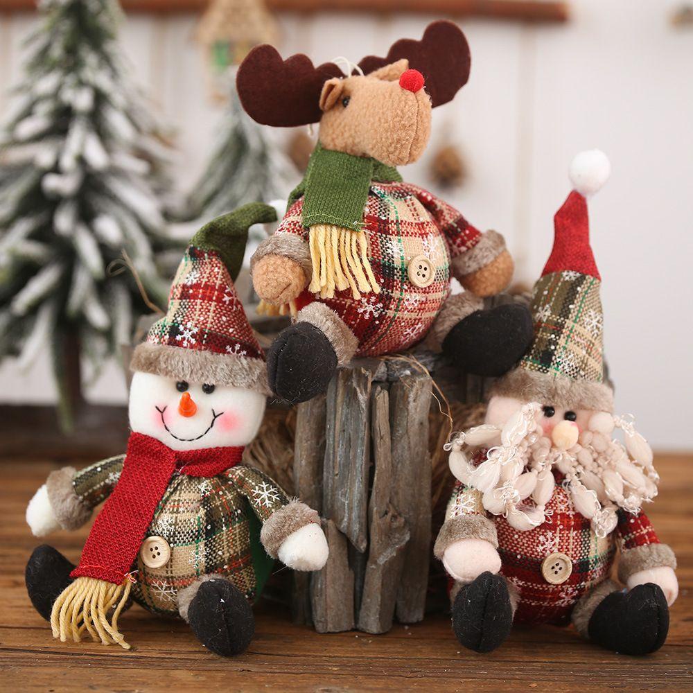 Búp Bê Vải Họa Tiết Ông Già Noel / Người Tuyết / Nai Sừng Tấm