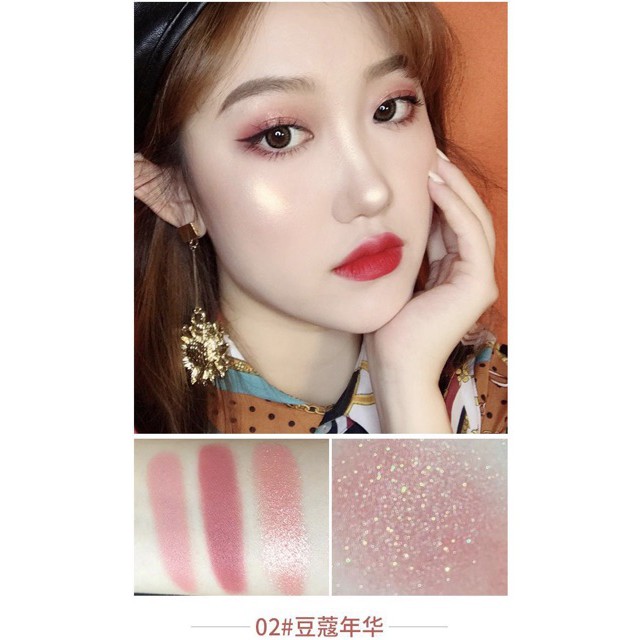 Phấn Mắt Kiêm Má Hồng 2 Tầng Vân Đá Hojo Dear Marble Hàng Nội Địa Trung HY8 | BigBuy360 - bigbuy360.vn