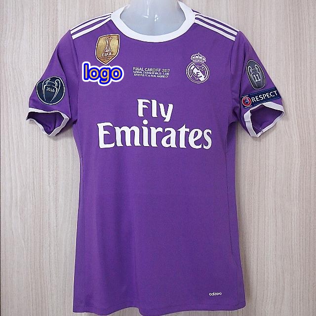 Áo Thun Bóng Đá Câu Lạc Bộ Real Madrid 16/17 BELE11 RONALDO 7 Seergio Ramos 4 2016/2017