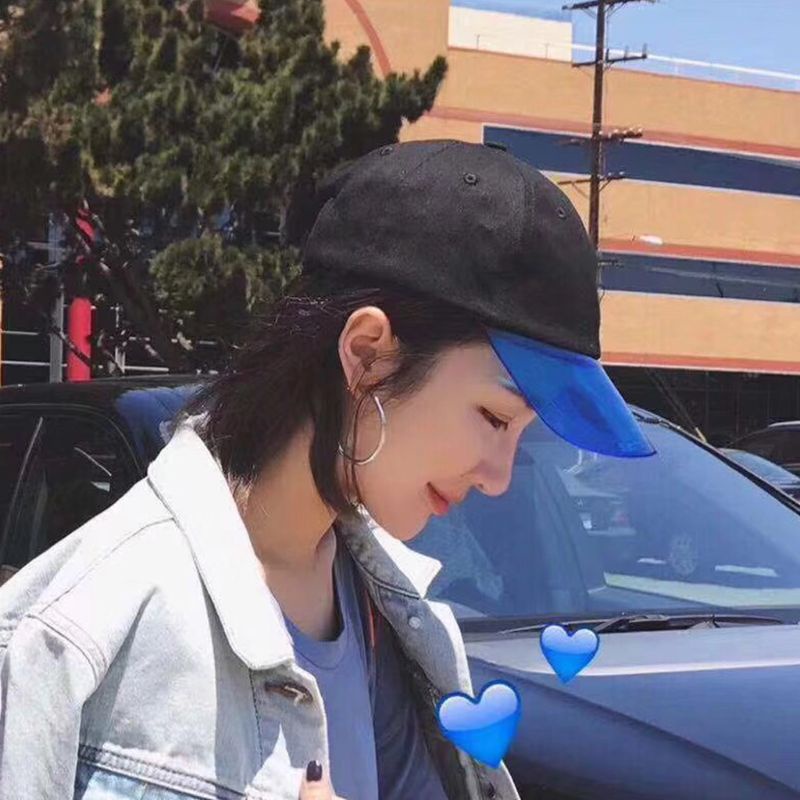 Youyo Mũ Lưỡi Trai Màu Trơn Vành Rộng Bằng PVC Trong Suốt Mùa Hè Cho Cặp Đôi