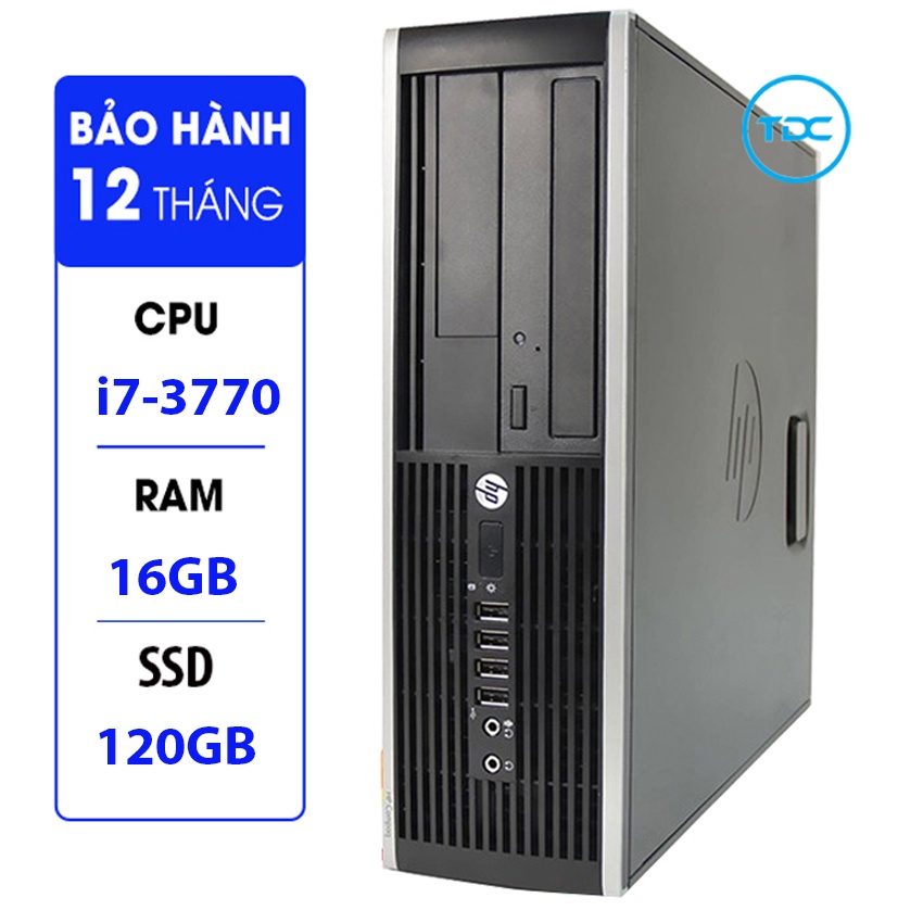 Case máy tính đồng bộ HP Compaq 6300 SFF CPU i7-3770 Ram 16GB SSD 120GB Tặng USB thu Wifi, Bảo hành 12 tháng