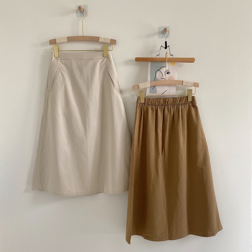 Chân váy nữ dài túi mổ lưng chun co giãn chất kaki cao cấp nhiều màu - Coconut Skirt - Tyribee Clothing