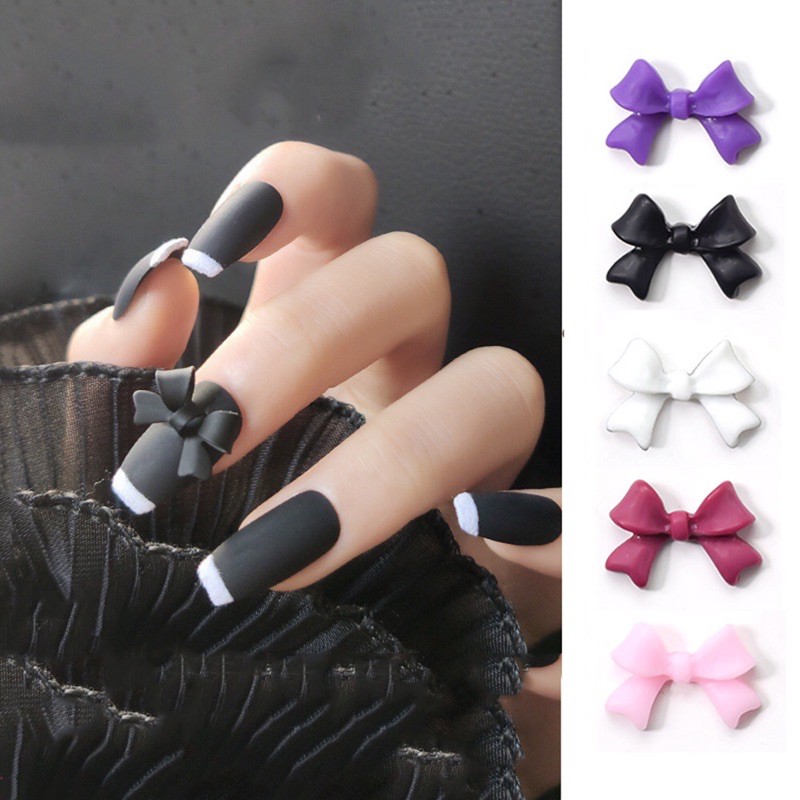 Charm nơ đính móng-phụ kiện nail