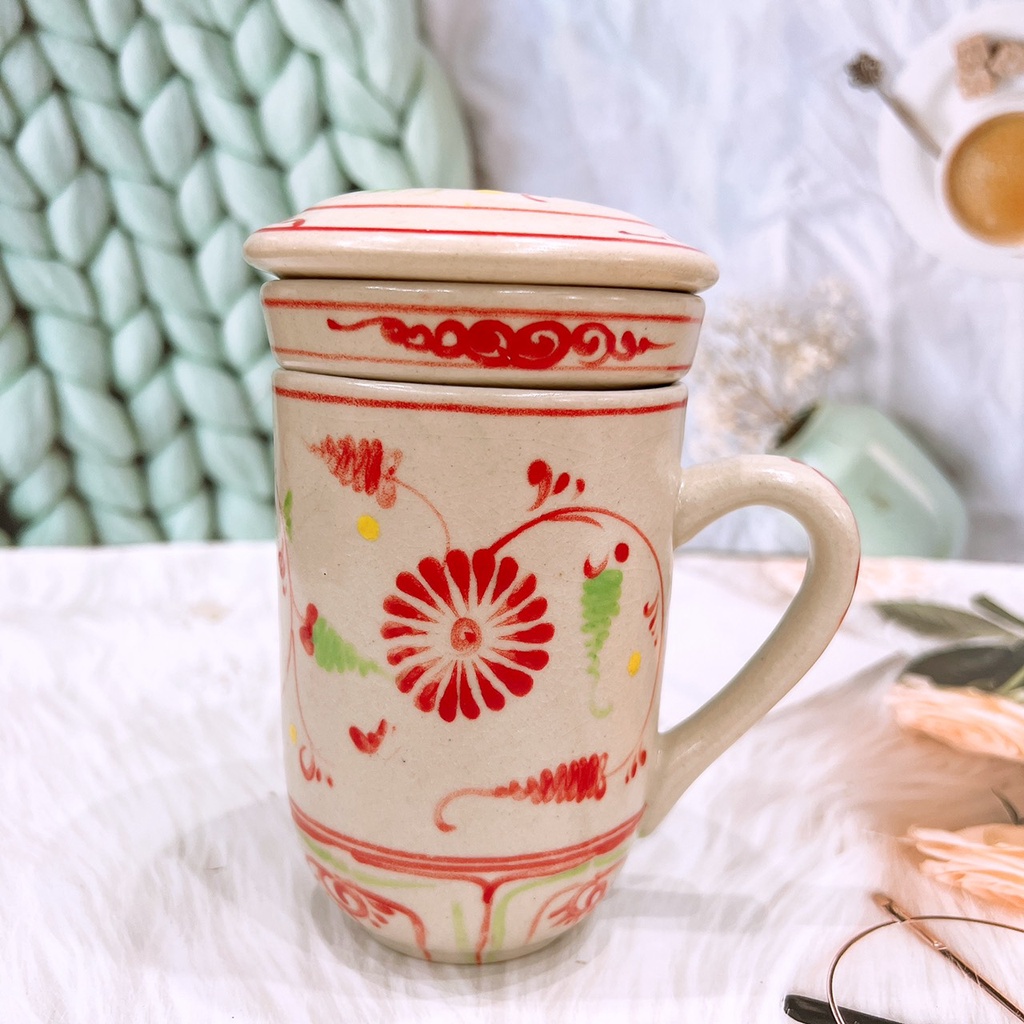 Cốc pha trà, Lọc Trà Gốm Sứ Bát Tràng Cao Cấp Siêu Xinh🍵 Ly Lọc Trà - Cốc Lọc Chè 🍵