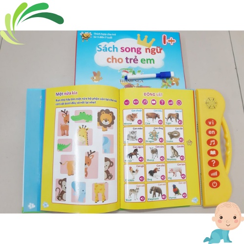 Sách Tập Đọc Cho Bé - Sách Nói Điện Tử Song Ngữ Tiếng Việt Và Tiếng Anh Kích Thích Tư Duy Ngôn Ngữ