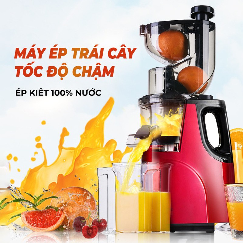 Máy Ép Chậm Hongxin RH312 Tặng 2 Cốc Đựng + Bàn Chải Vệ Sinh Máy - Ép Kiệt Bã - Giữ Nguyên Chất Dinh Dưỡng - Ép trái cây