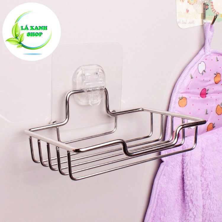 Khay Kệ INOX 304 G8 Kèm Dán Tường Để Xà Bông - Giá Để Đồ Đa Năng Phòng Tắm (Tối Đa 3Kg)