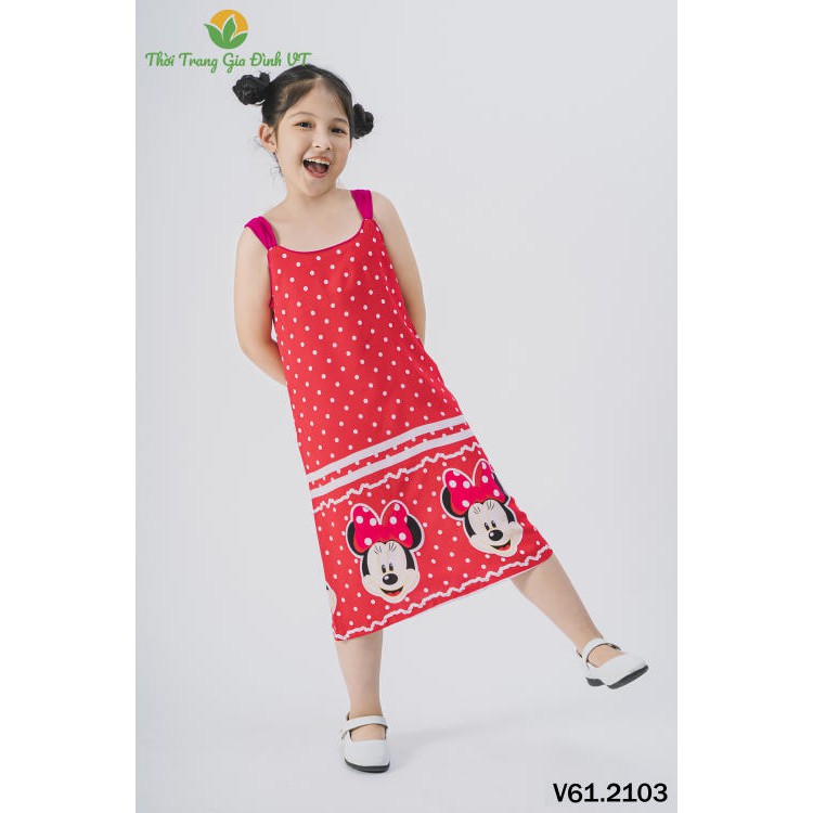Váy lanh bé gái dáng dài V61.2103 - Thời Trang Gia Đình VT