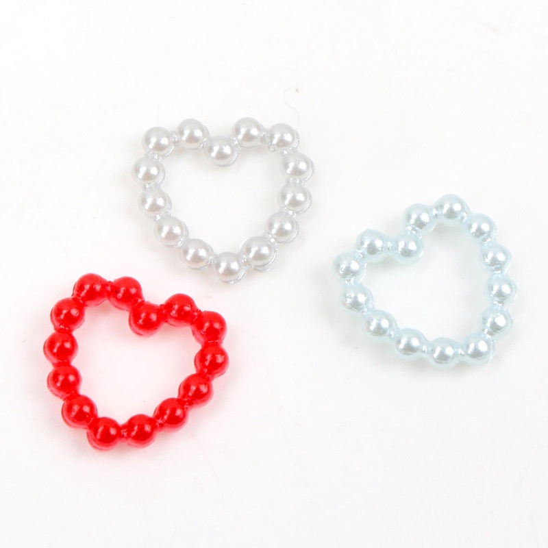 Set 50g phụ kiện ngọc trai giả mặt ưng dẹt 11mm trang trí ốp điện thoại