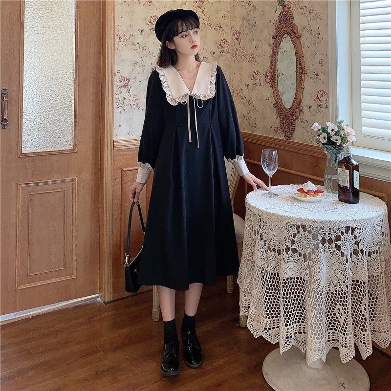 Hepburn Style Women's Dress Fall Winter Dress