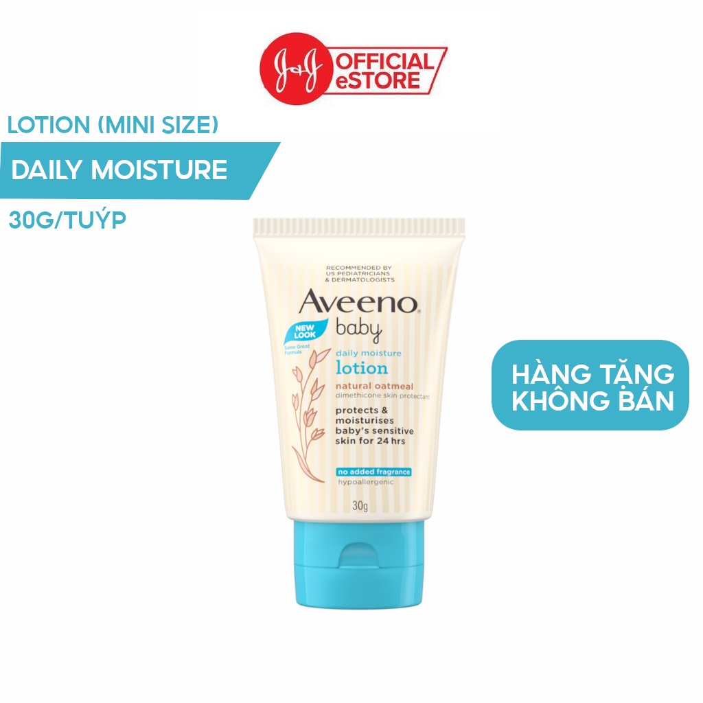 [HÀNG TẶNG KHÔNG BÁN] Sữa dưỡng thể hàng ngày Aveeno Baby Daily Moisture Lotion - Trọng lượng 30g