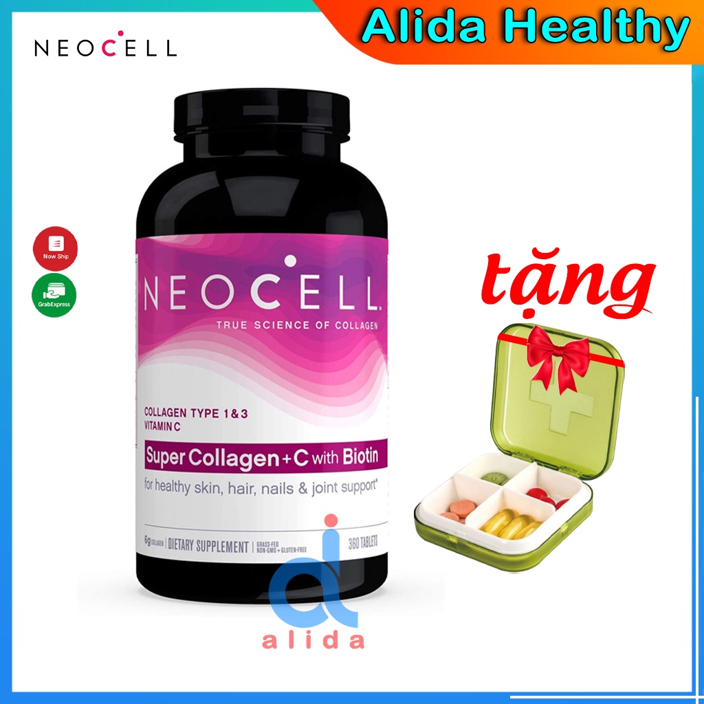 Viên Uống Collagen NEOCELL 360 Viên Mỹ - Colagen + Vitamin C & Biotin