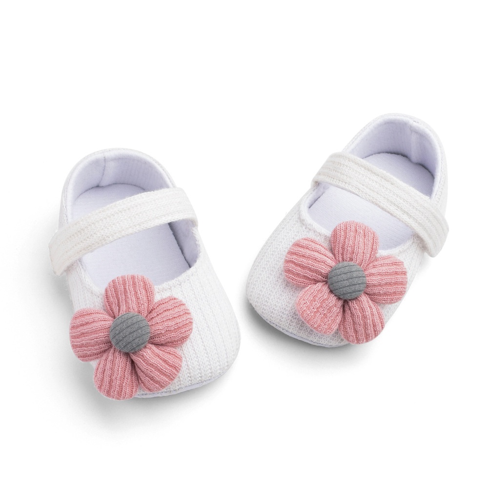 Giày búp bê MIKRDOO đính hoa xinh xắn cho bé gái sơ sinh