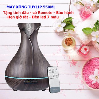 Máy xông Tuylip 550ml cao cấp thay thế đèn xông tinh dầu, phun sương, đuổi muỗi.[TẶNG TINH DẦU NGUYÊN CHẤT]