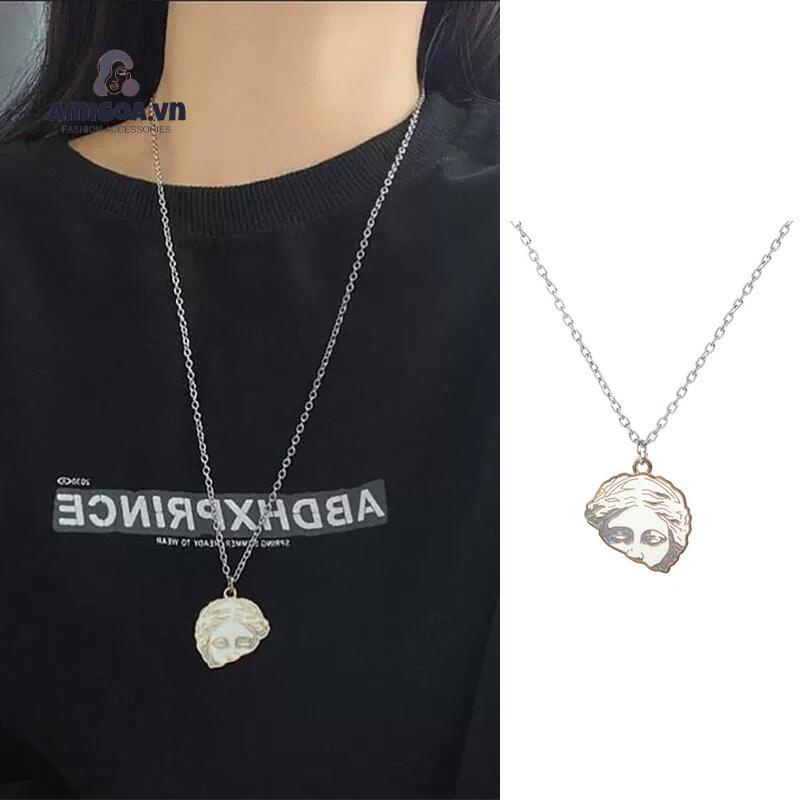 ✨✨Vòng cổ Hình Đầu Người Phong Cách hip hop Âu Mỹ Đơn Giản Thời Trang Cho Nam Và Nữ