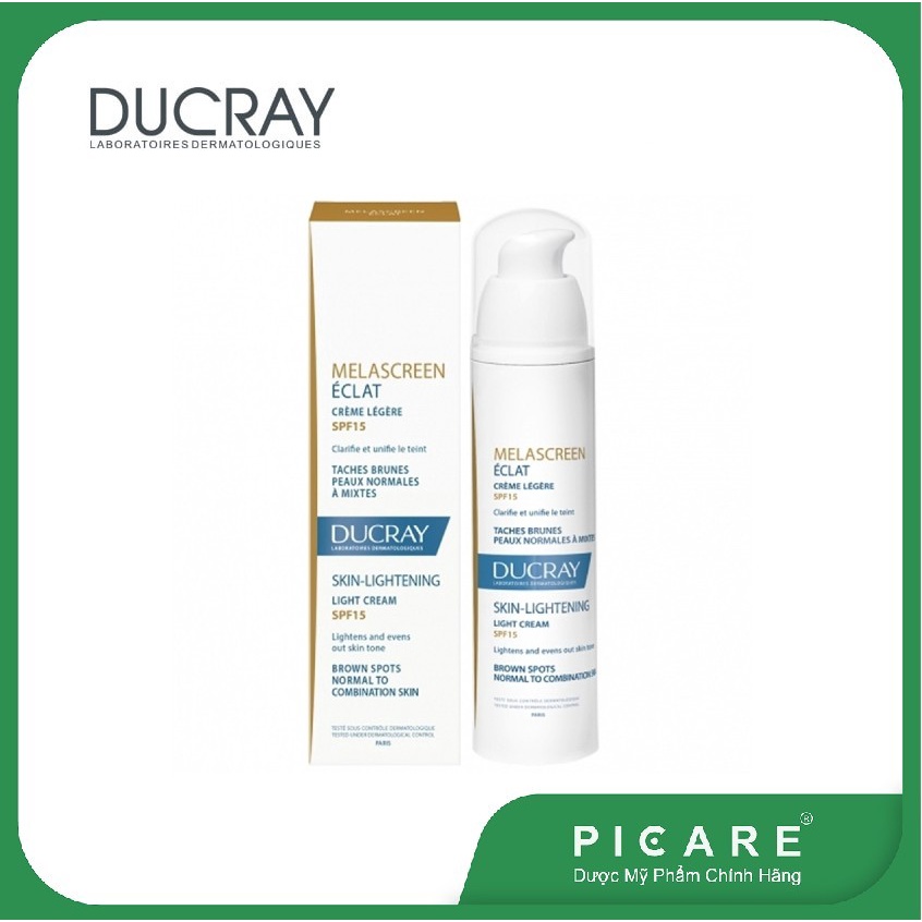 Kem Dưỡng Làm Đều Màu Da Và Mờ Đốm Nâu Ducray Melascreen Eclat Light Cream Skin Lightening SPF15 40ml