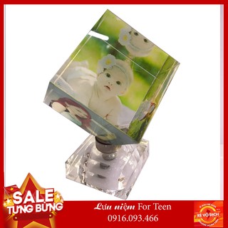 pha lê Lập Phương ( in ảnh theo yêu cầu )