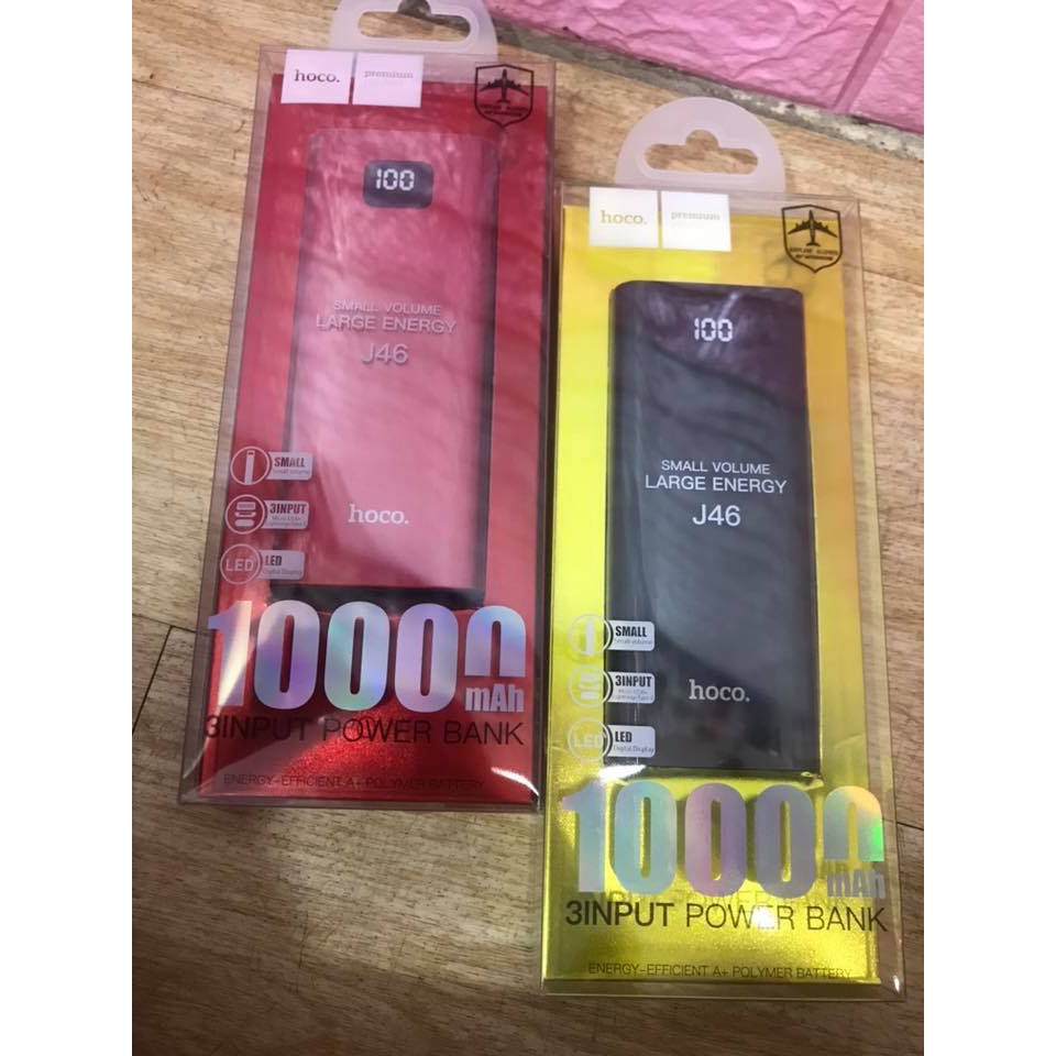 Pin Sạc Dự Phòng Hoco J46 - 10.000 mAh Chính Hãng có màn hình báo pin