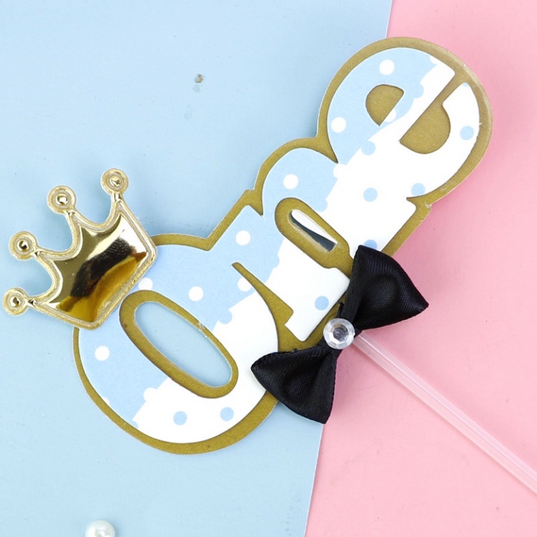 que cắm bánh chữ số vương miện vàng [FREESHIP❤️] trang trí bánh cho bé