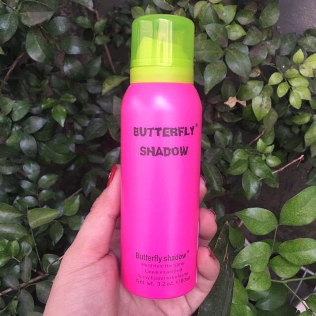 GÔM XỊT TẠO KIỂU TÓC CỨNG HƯƠNG TRÁI CÂY BUTTERFLY SHADOW HỒNG 150ml