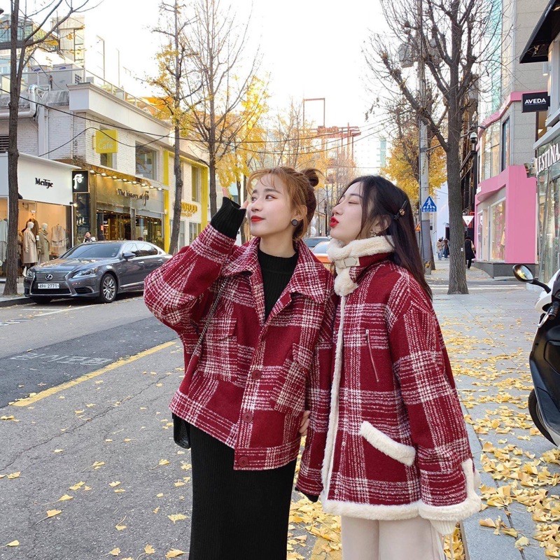 Order | Áo khoác retro len lót lông | BigBuy360 - bigbuy360.vn