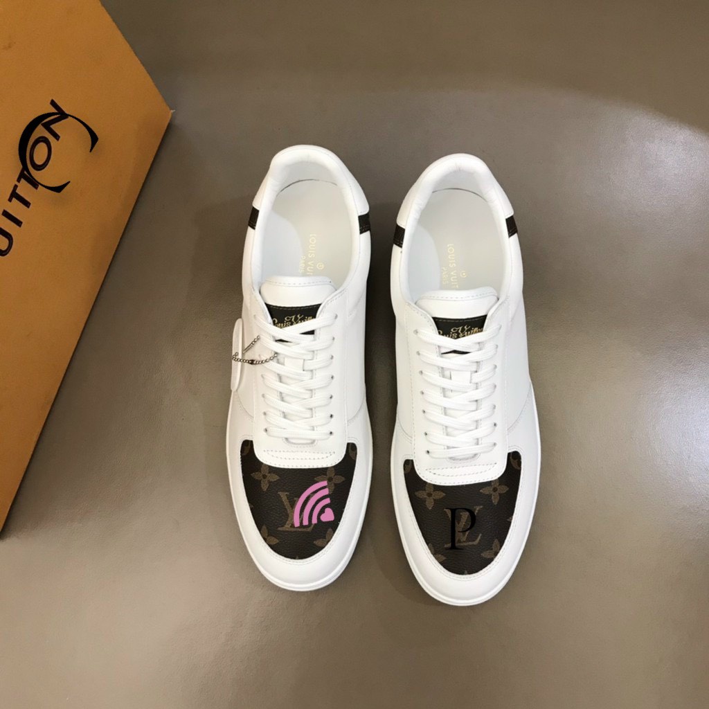 Giày thể thao Sneaker LV trắng, buộc dây