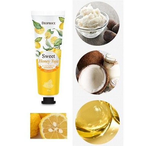 Kem dưỡng da tay Deoproce Sweet Honey Yuja Perfumed Hand Cream HỘP 50G | BigBuy360 - bigbuy360.vn