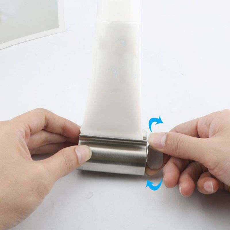 Dụng cụ nặn tuýp kem đánh răng bằng thép không gỉ tiện lợi